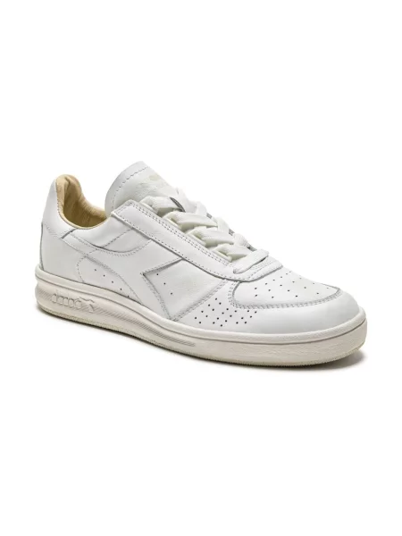Sneakersy Diadora skórzane z kamieniami białe