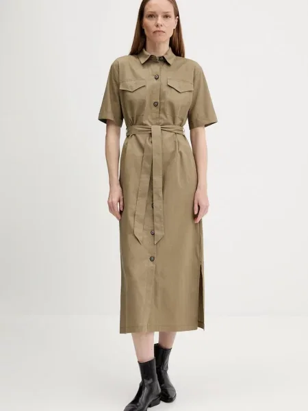 Barbour rochie din amestec de in NICOLE midi drept verde