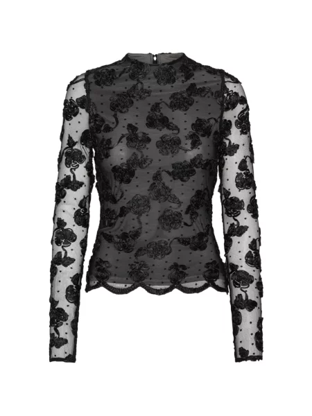 Top Rotate Birger Christensen plasă negru
