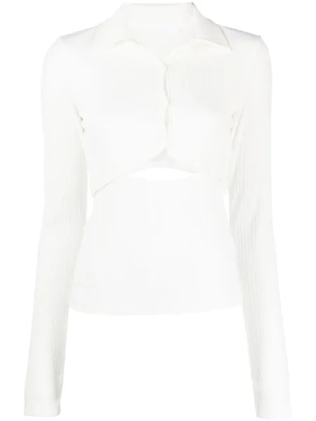 Top Helmut Lang tricotate alb