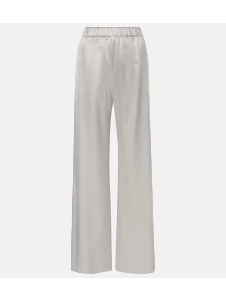 Pantaloni Valentino din satin gri