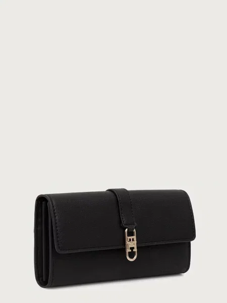 Peňaženka Tommy Hilfiger Th Libre Large Flap Wallet čierna