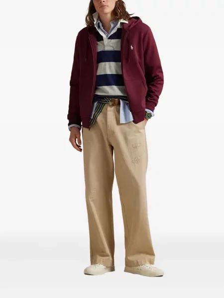 Μικρός κασκέτο Polo Ralph Lauren με χαμηλή μέση υφαίνω διαγωνίως πράσινο