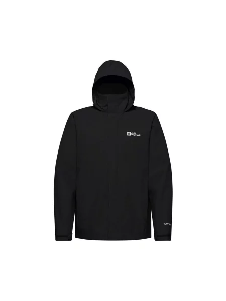 Bunda do deště Jack Wolfskin Trailtime 2L black bílá