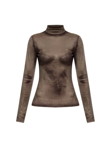 Top Acne Studios z nadrukiem do golfa brązowy