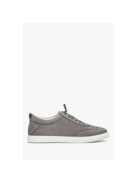 Кеди з перфорацією нубукові Estro сірі