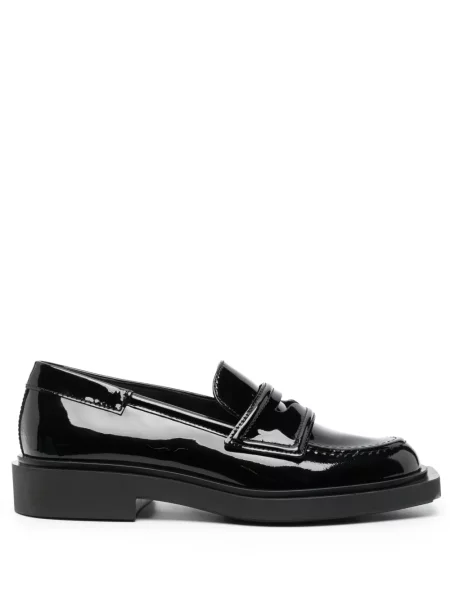 Pantofi loafer 3juin din piele de lac negru