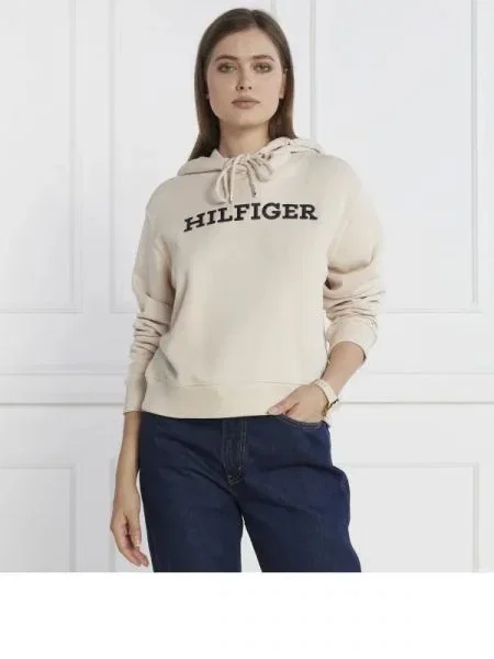 Tommy Hilfiger Hanorac REG MONOTYPE EMB HOODIE bej