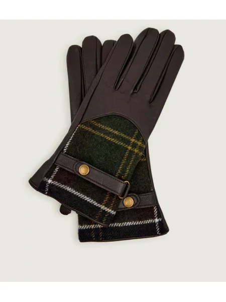 Barbour mănuși de piele maro