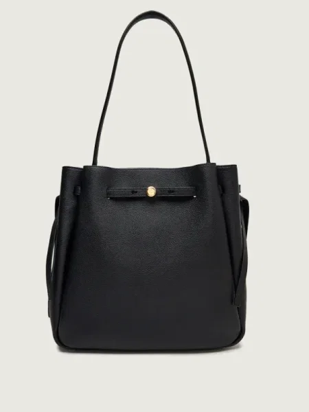 Geantă shopper Tory Burch din piele negru