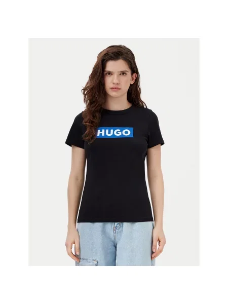 HUGO Blue Majica Classic plava bijela crna