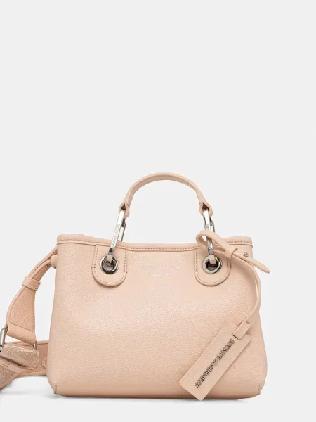 Emporio Armani geantă crossbody pentru femei cu imitație de piele roz