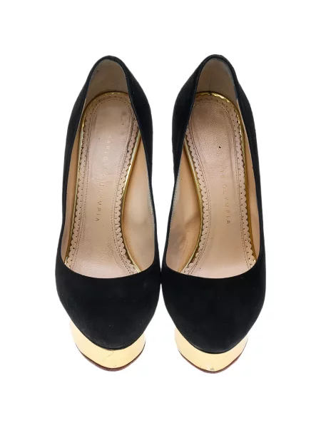 Pantofi cu toc Charlotte Olympia cu platformă negru