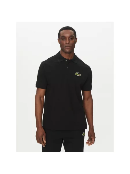 Lacoste Поло Regular Fit чорний