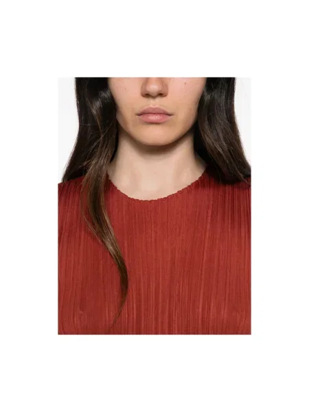 Sukienka midi Issey Miyake czerwona