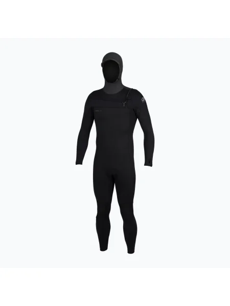 Costum de înot pentru bărbați O'Neill Epic Chest Zip with Hood black/black/black negru