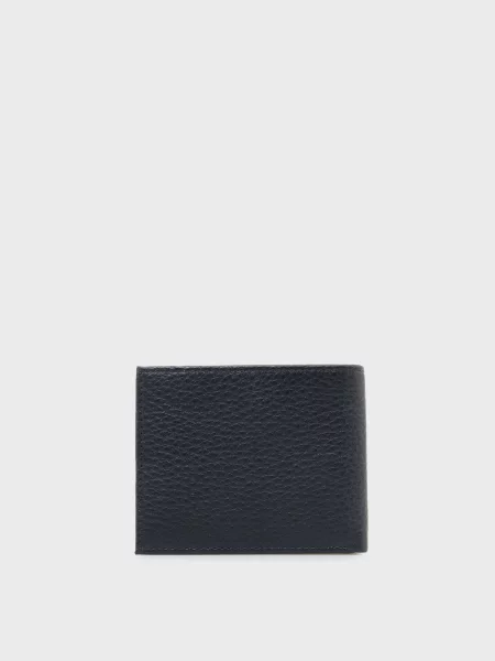Шкіряний гаманець Tommy Hilfiger синій