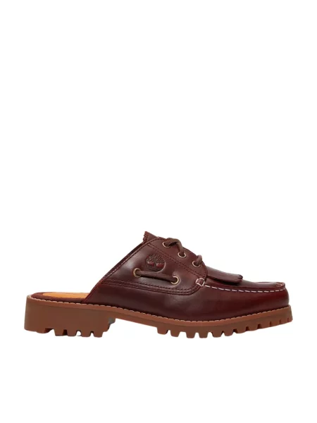 Klapki mules Timberland skórzane brązowe
