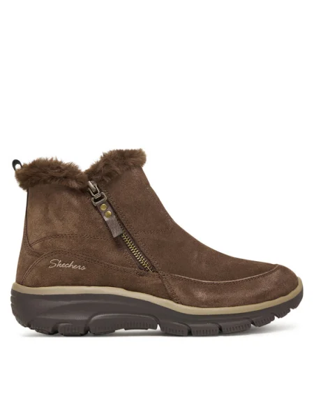 SKECHERS Členkové čižmy Easy Going čokoládová hnedá