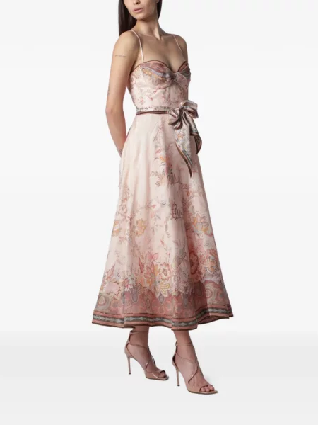 Rochie midi Zimmermann roz
