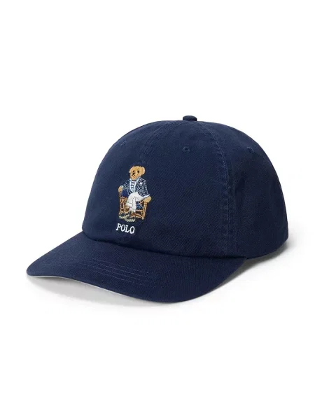 Czapka z daszkiem Polo Ralph Lauren z twillu niebieska