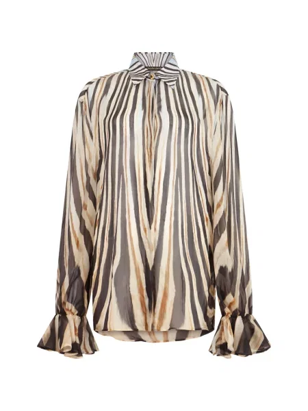Cămașă Roberto Cavalli cu imagine cu model zebră negru