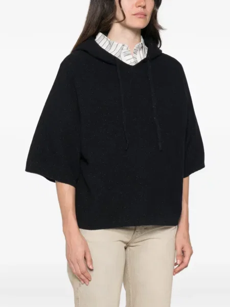 Μικρός hoodie Fabiana Filippi μαύρο