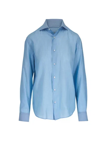 Džínová košile Fedeli modrá