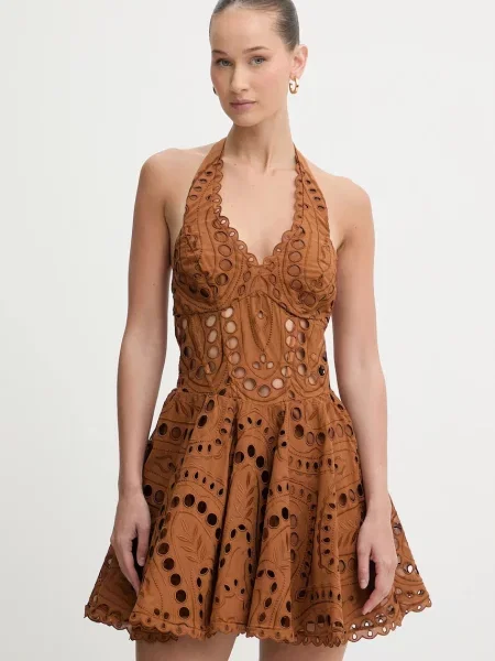 Obleka Charo Ruiz Ibiza Sandlight rjava