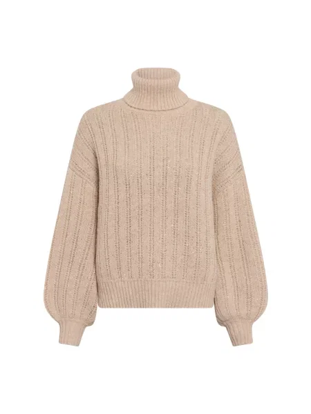 Marc Aurel Golf Z Cekinami beige beżowy