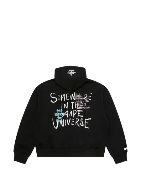 Hoodie Aape By *a Bathing Ape® με σχέδιο με κορδόνι μαύρο