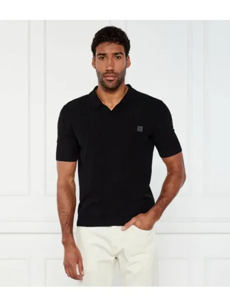 HUGO Polo Shiplom | Relaxed fit negru