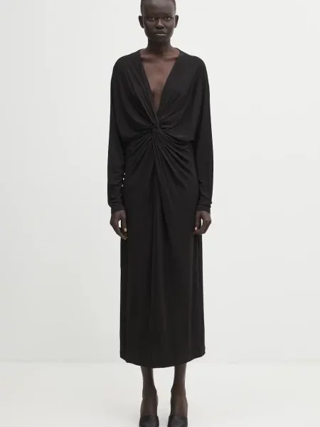 Anine Bing rochie mathilde maxi mulată negru