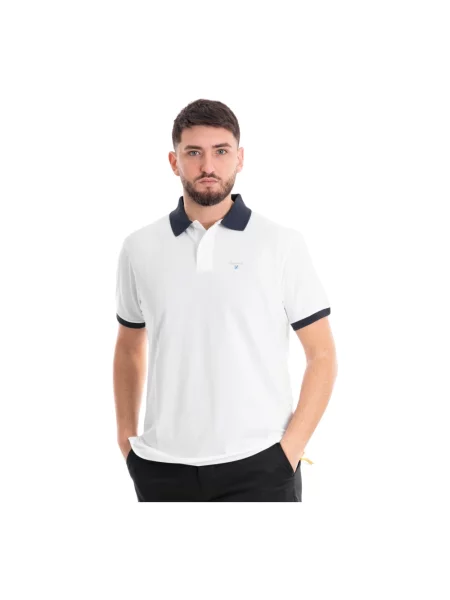 Koszulka polo Barbour biała