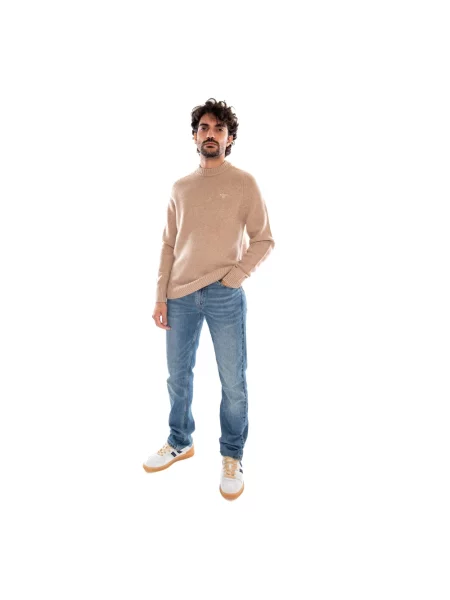 Sweter Barbour wełniany beżowy