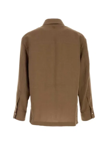 Geacă Fendi cu broderie maro