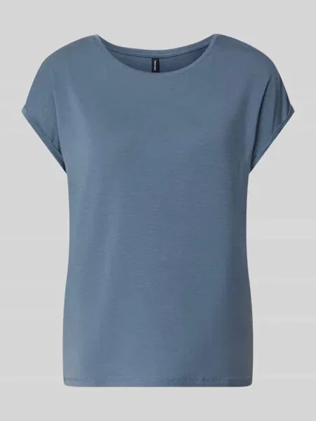 Krój regular fit t-shirt z mieszanka lyocellu model AVA' Vero Moda niebieska