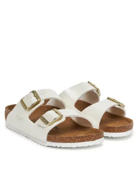 Pantofle Birkenstock s perlami bílé