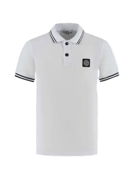 Koszulka polo dziecięca Stone Island biała