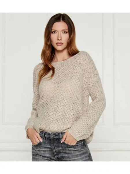 RIANI Pulover cu adaos de lână bej