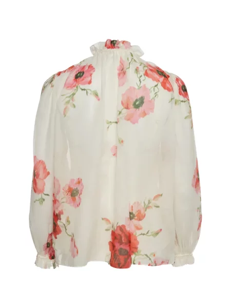 Bluză Zimmermann cu model floral cu imagine alb