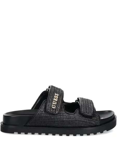 Sandály Guess bez podpatku na ramínka černé