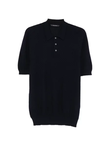 Tricou polo Tagliatore tricotate albastru