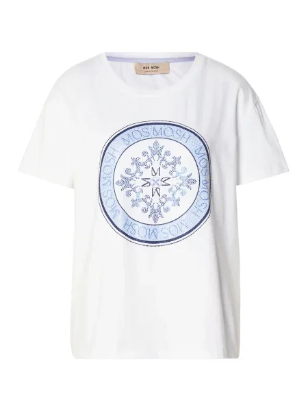 MOS MOSH Tricou MMJudd bleumarin / albastru deschis alb