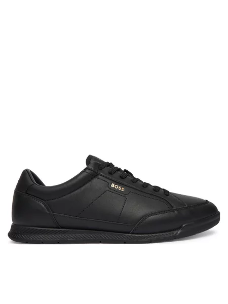 BOSS sneakersy skórzane Nitan czarny