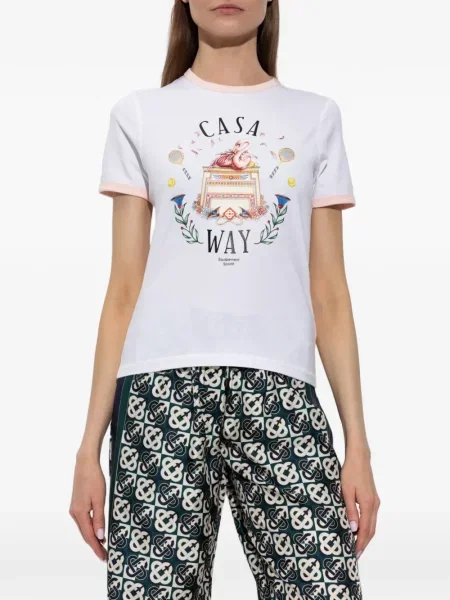 Tricou Casablanca cu imagine alb
