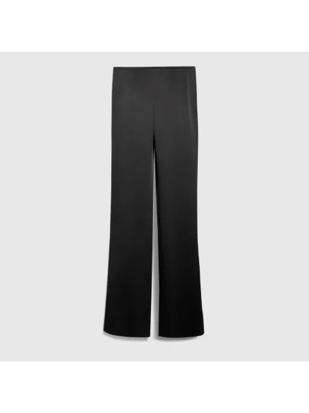 Pantaloni Gucci din satin negru