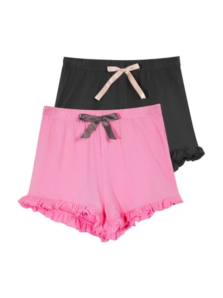 Trendyol Pantaloni de pijama metalic / roz deschis gri