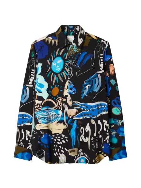 Cămașă Paul Smith cu imagine negru