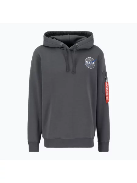 Mikina Alpha Industries NASA Orbit vintage grey šedá